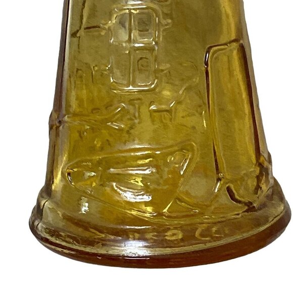 Miniature Bottle Cape May Lighthouse Vintage Wheaton NJ Glass Amber 3" - Picture 6 of 9